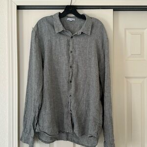 James Perse men's long sleeve linen shirt